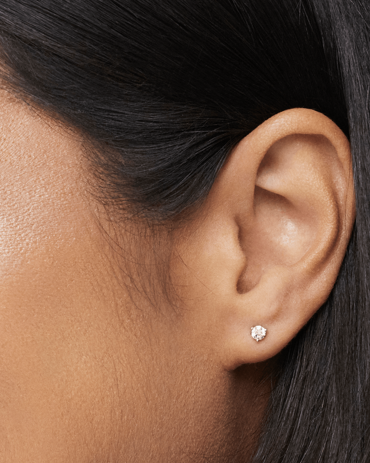 The Mini Round Brilliant Solitaire Studs