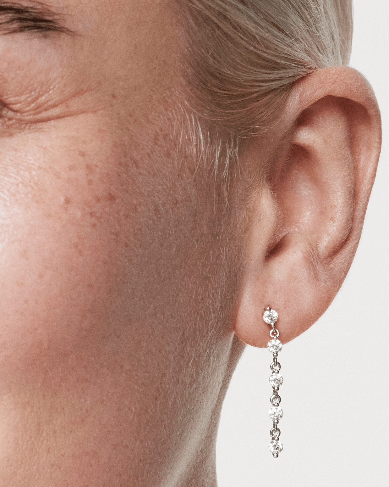 The Round Brilliant Line Drop Earrings Earrings Lightbox Jewelry 