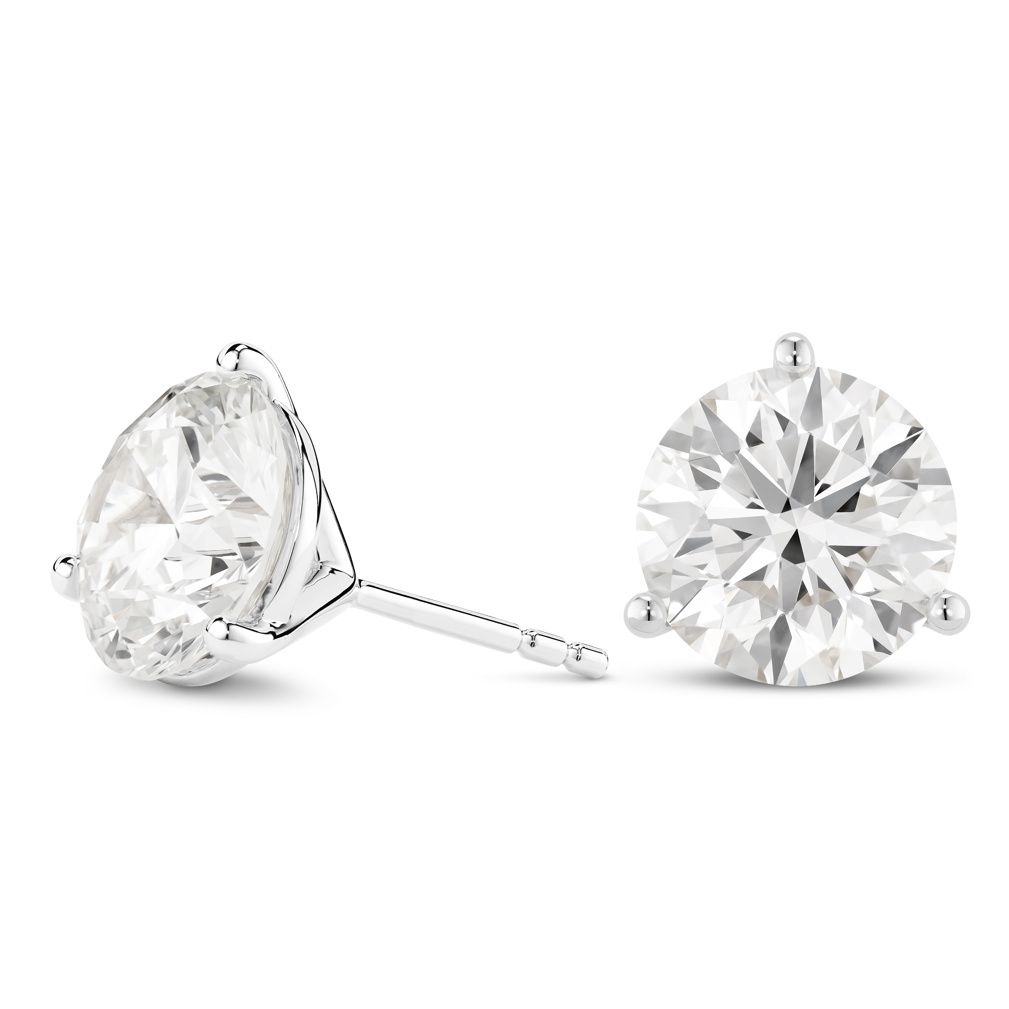 The Round Brilliant Solitaire Studs