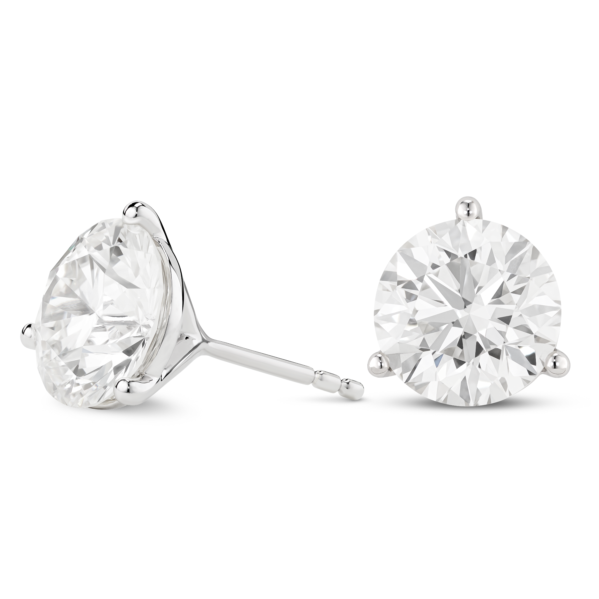 The Round Brilliant Solitaire Studs