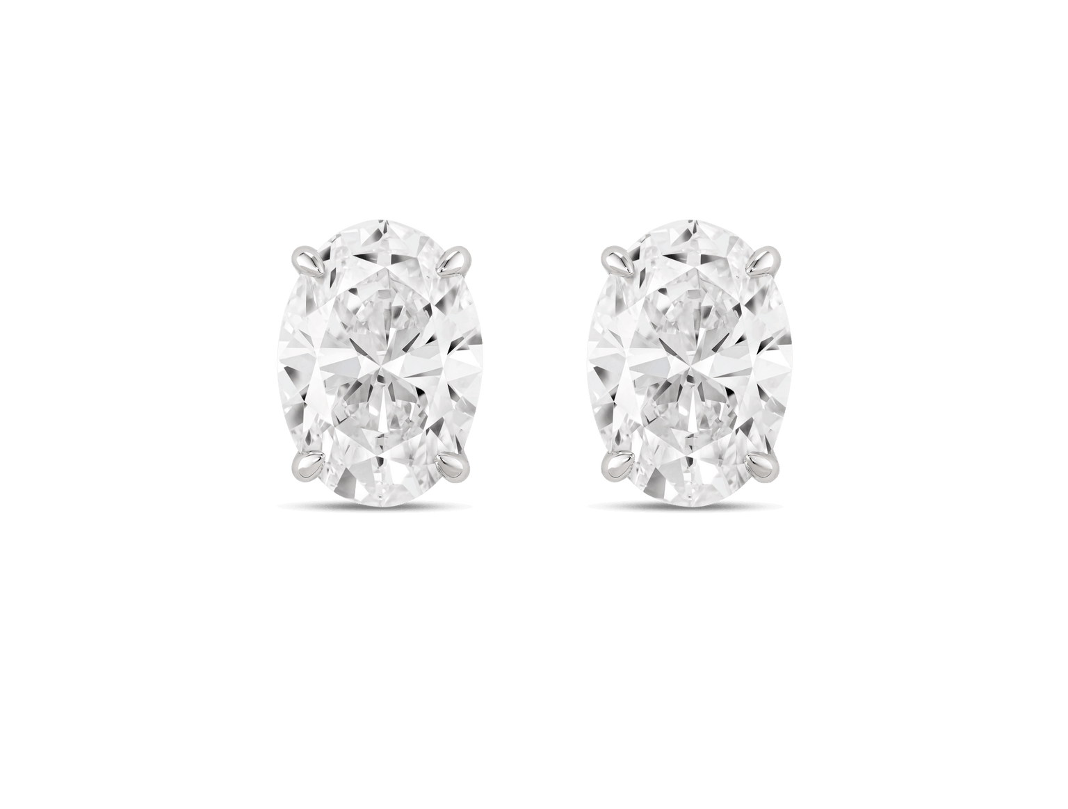 Lab-Grown Diamond 2ct. tw. Oval Cut Studs | White