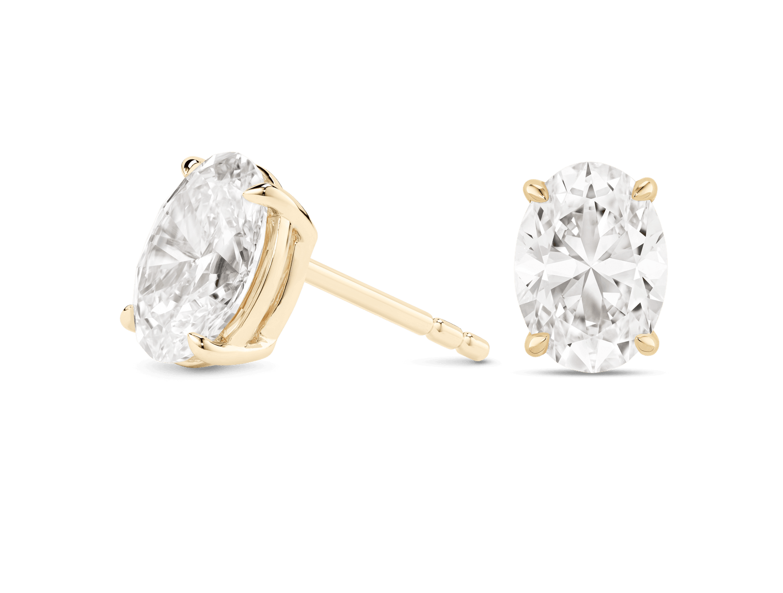Lab-Grown Diamond 2ct. tw. Oval Cut Studs | White