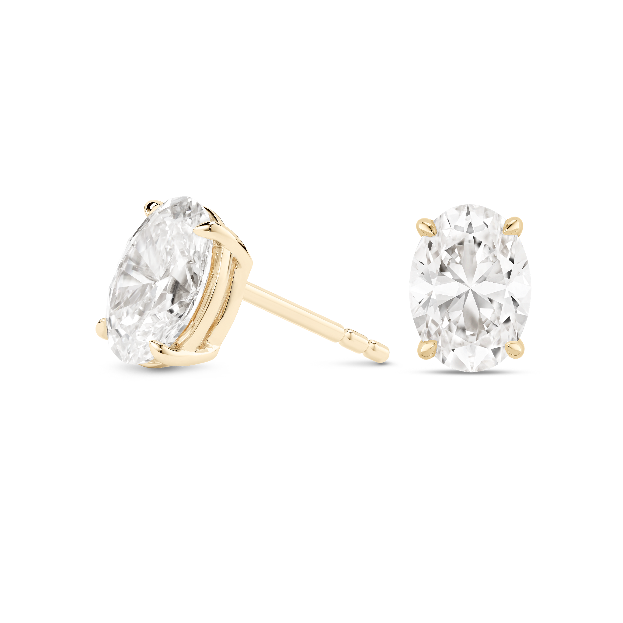 The Oval Solitaire Studs