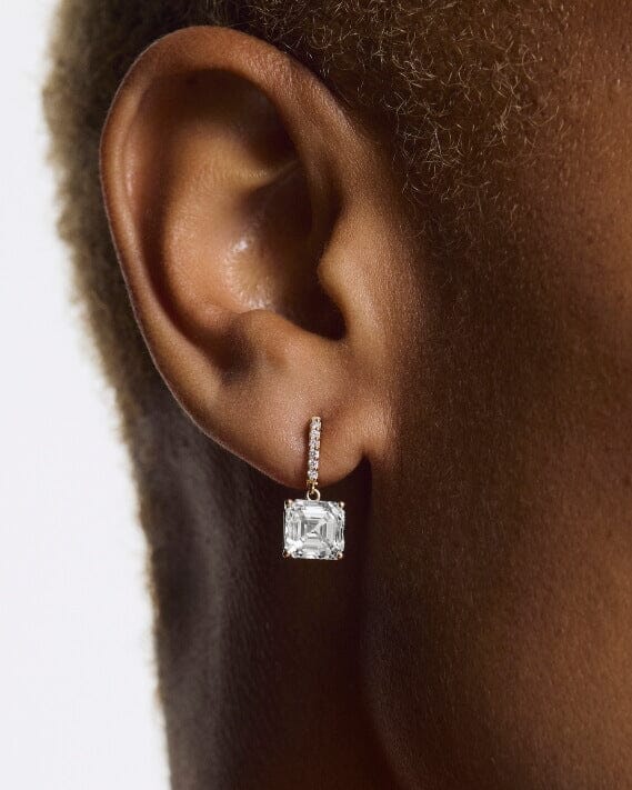 The Asscher Solitaire Drop Earrings