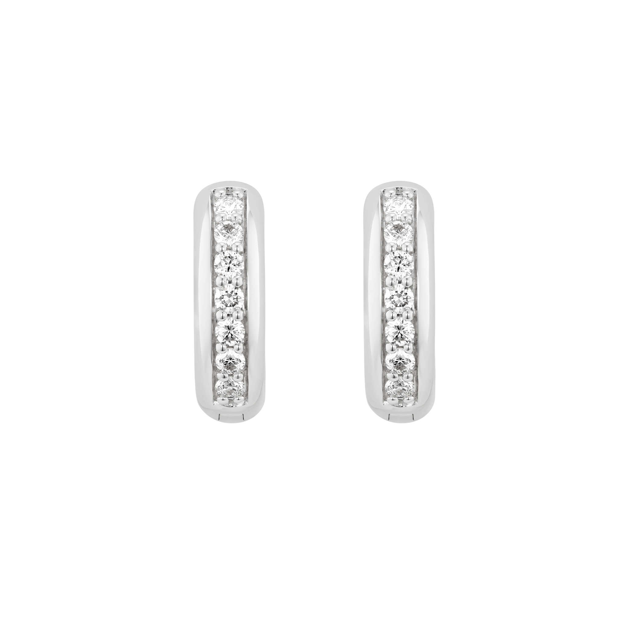 The Passage Hoop Earrings | White