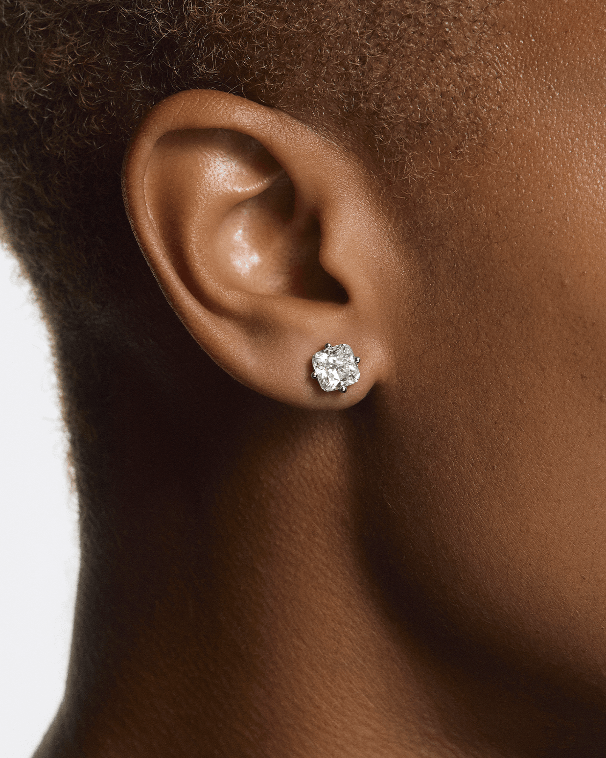 The Cushion Solitaire Studs