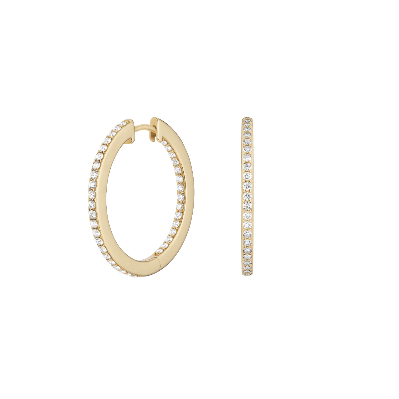 The Pavé Reverse Hoops, Medium