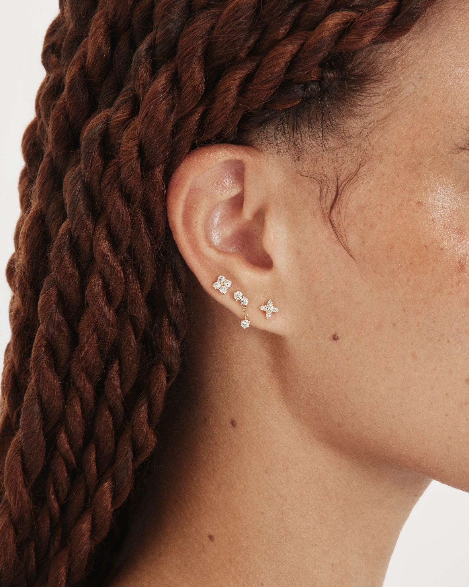 The Mini Quatrefoil Single Stud