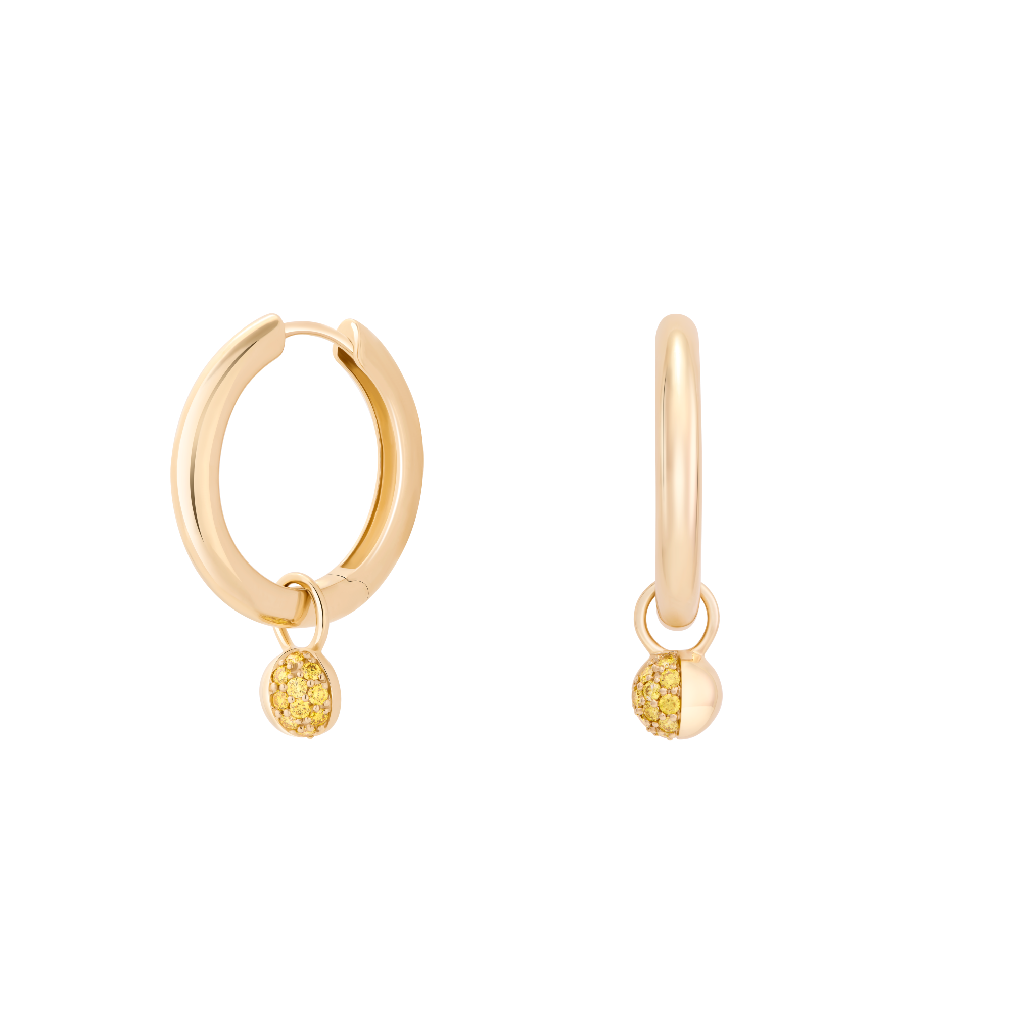 The Luna Charm Hoops