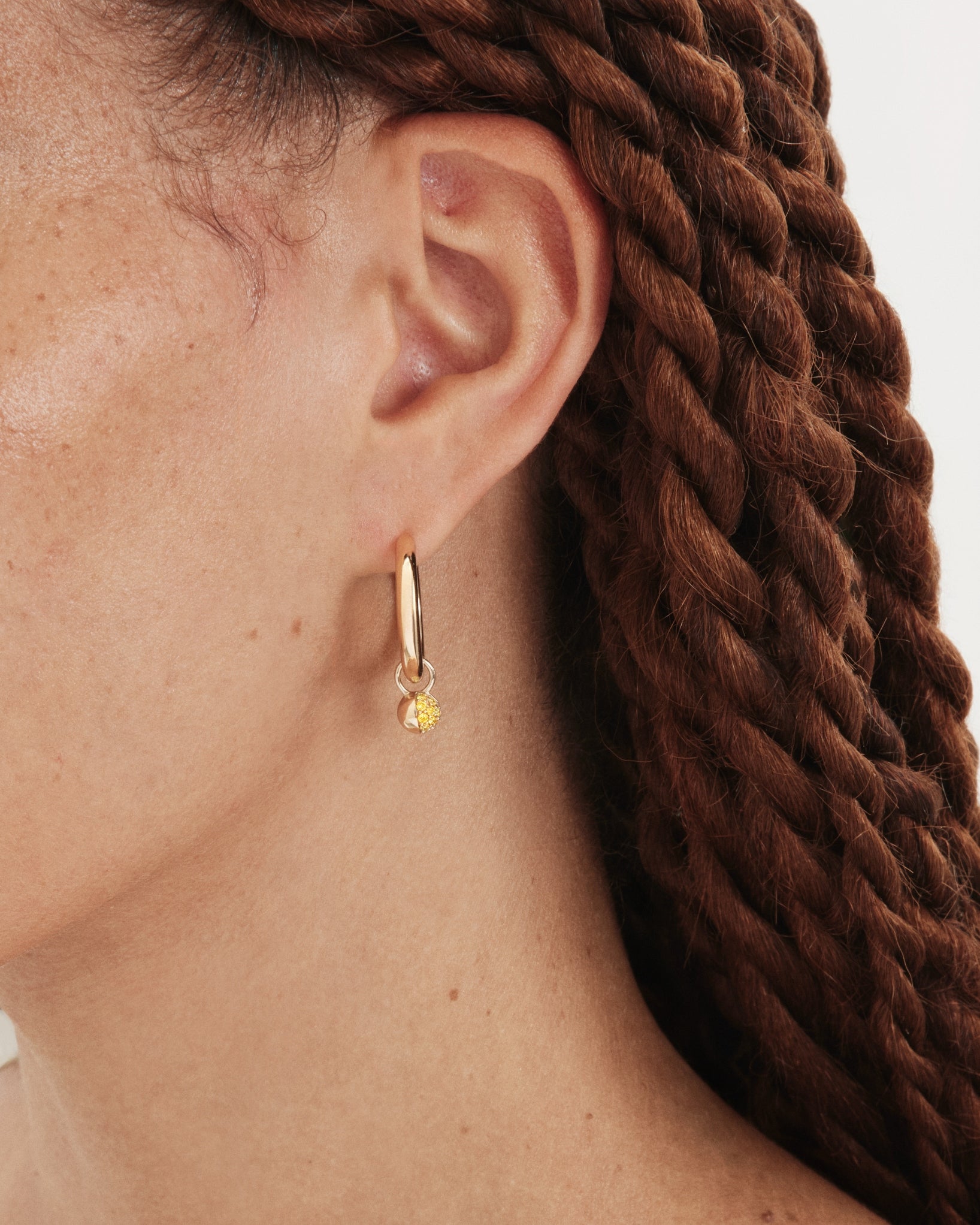 The Luna Charm Hoops