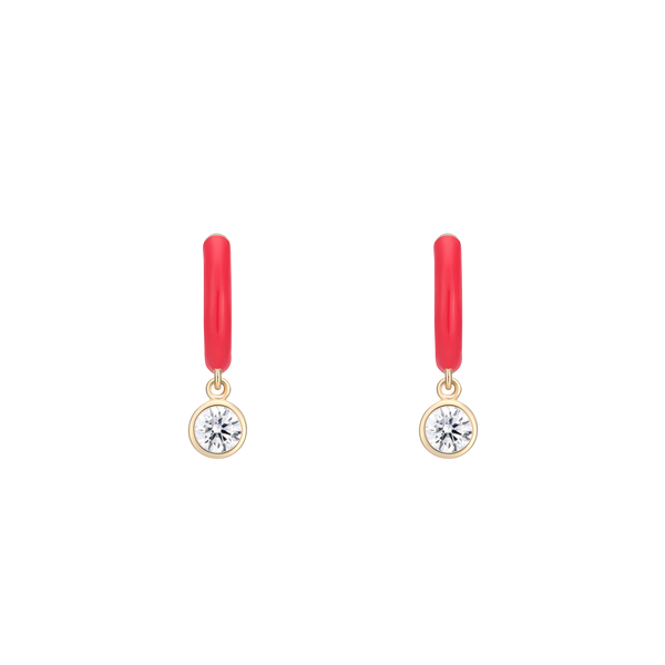 Enamel Hoops, Cherry