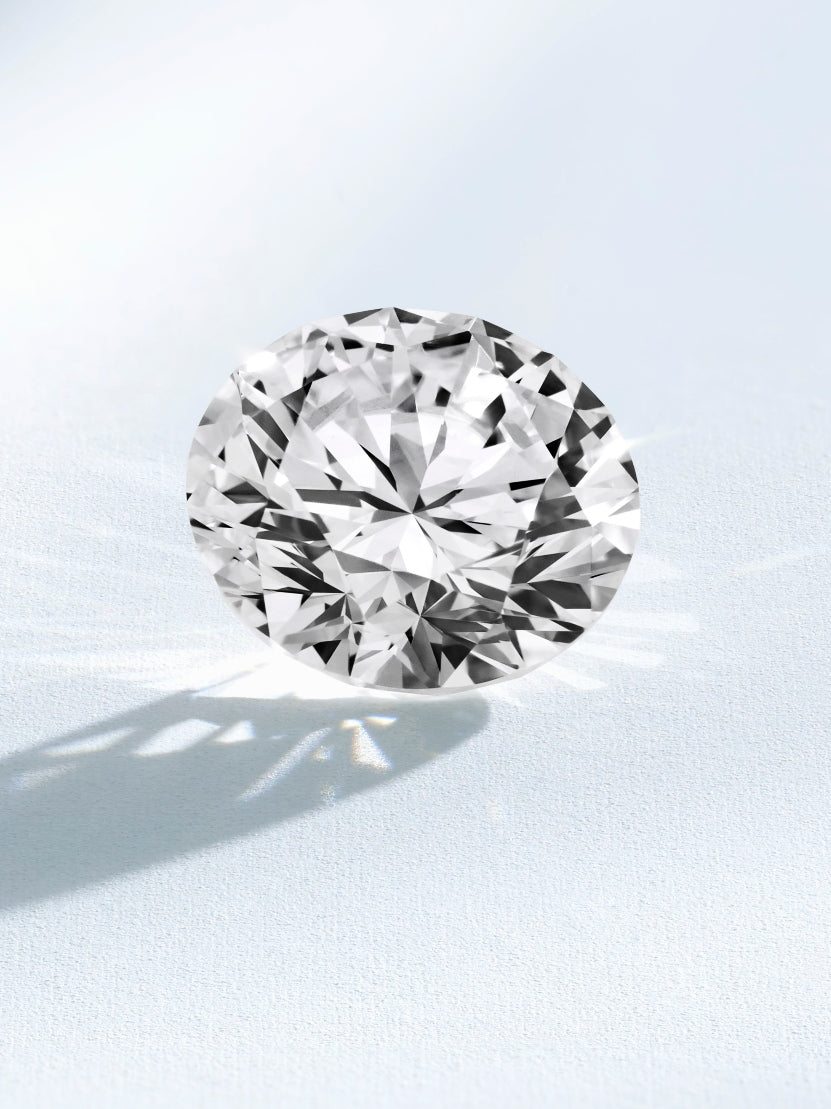 Loose round brilliant white lab-grown diamond
