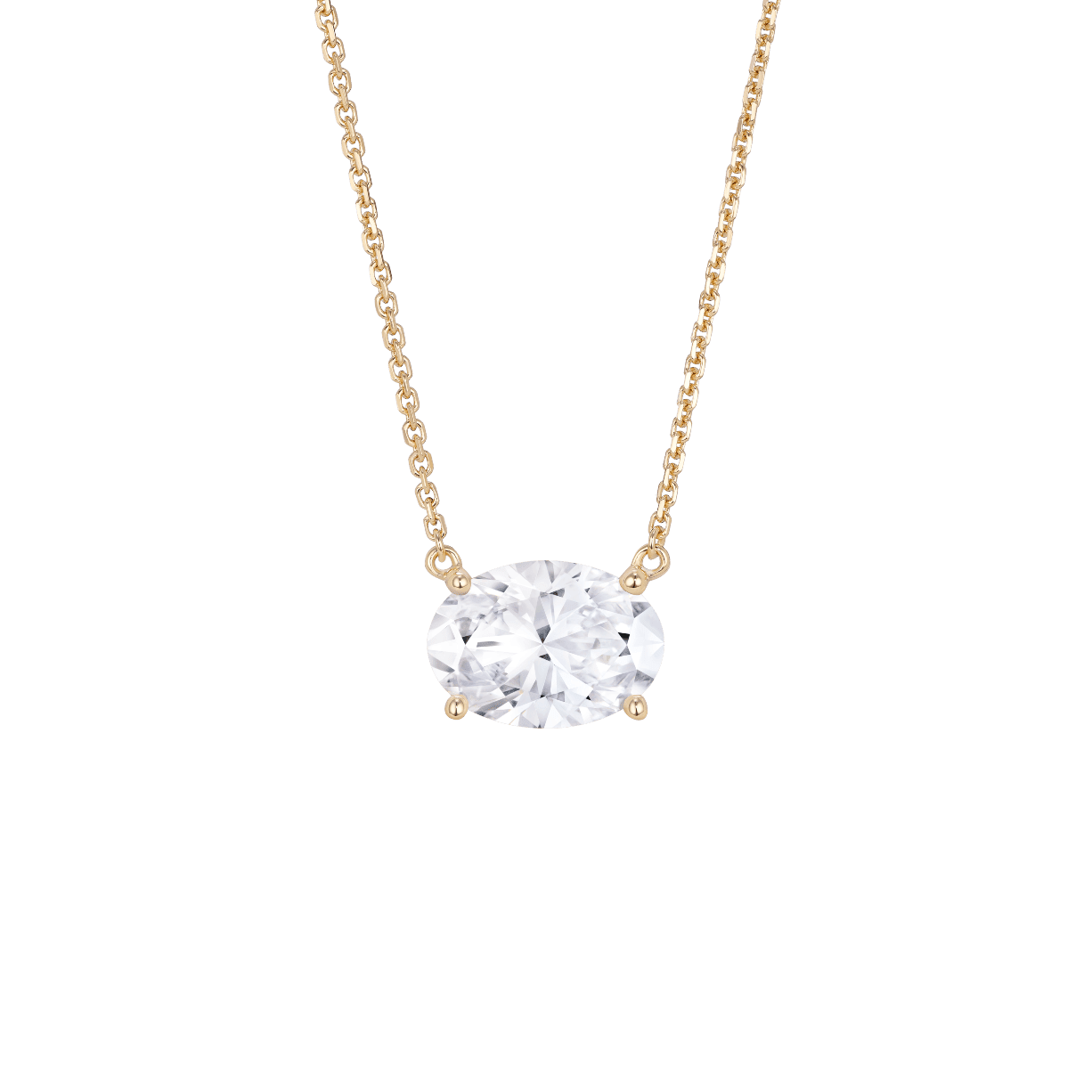 The Oval Solitaire Pendant