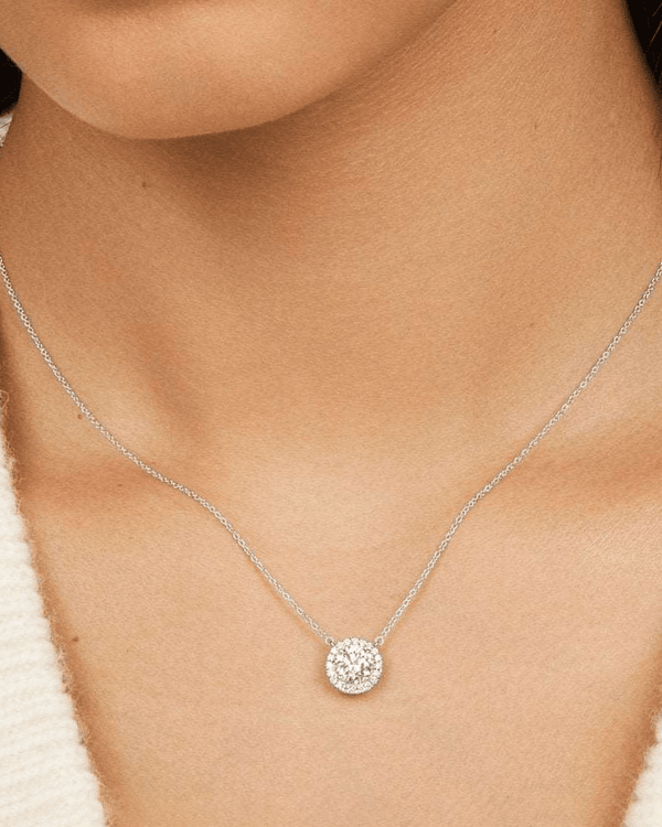 The Halo Pendant Necklaces Lightbox Jewelry 