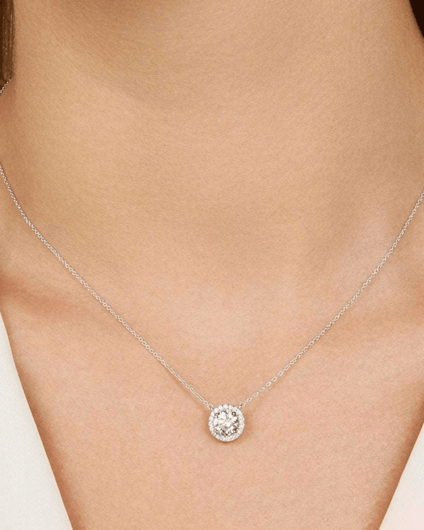 The Halo Pendant Necklaces Lightbox Jewelry 