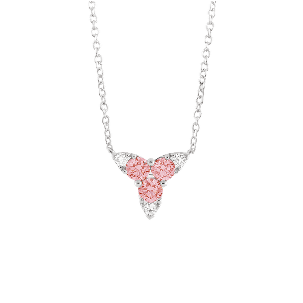 Front view of The Pink Triple Pear Pendant