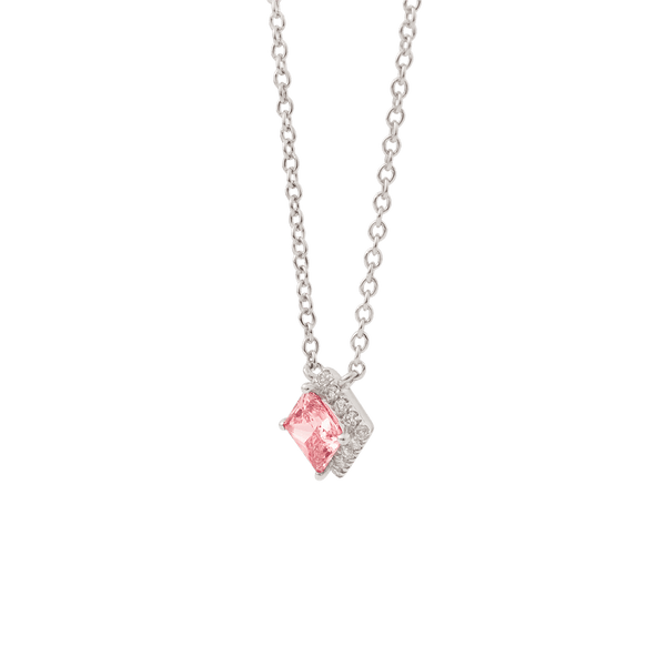 Side view of The Pink Princess Halo Pendant