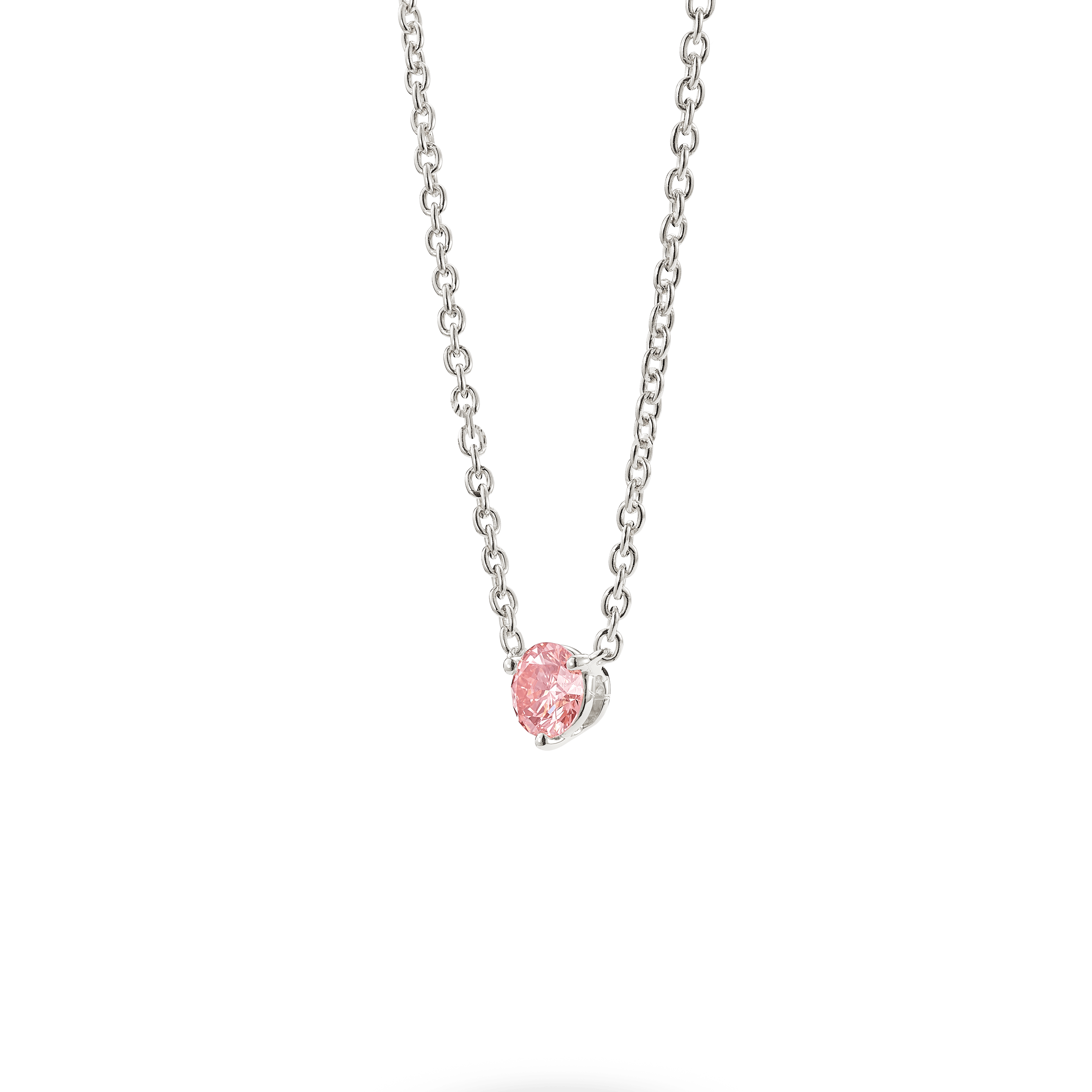 The Pink Round Brilliant Solitaire Pendant