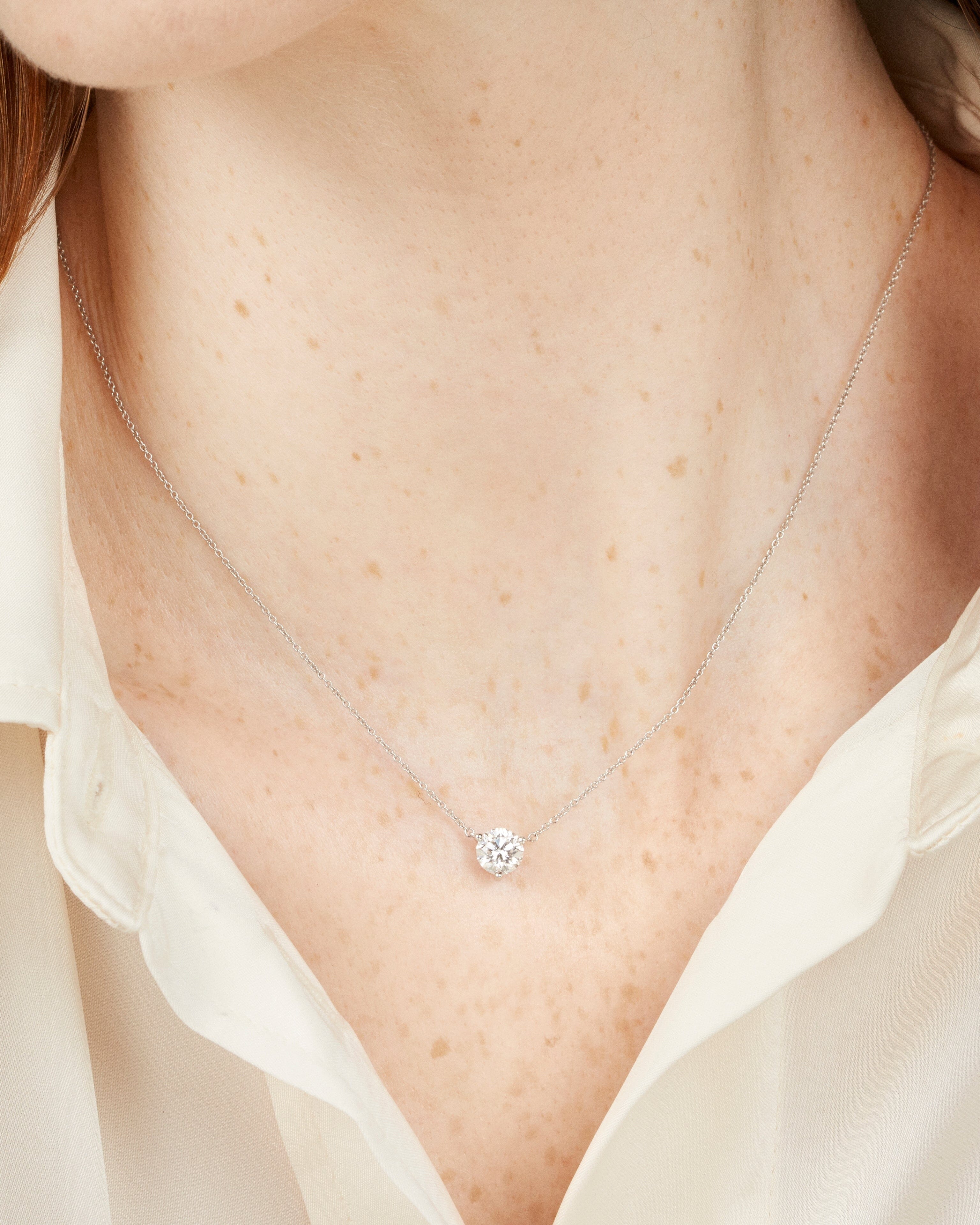 1ct diamond solitaire necklace sales