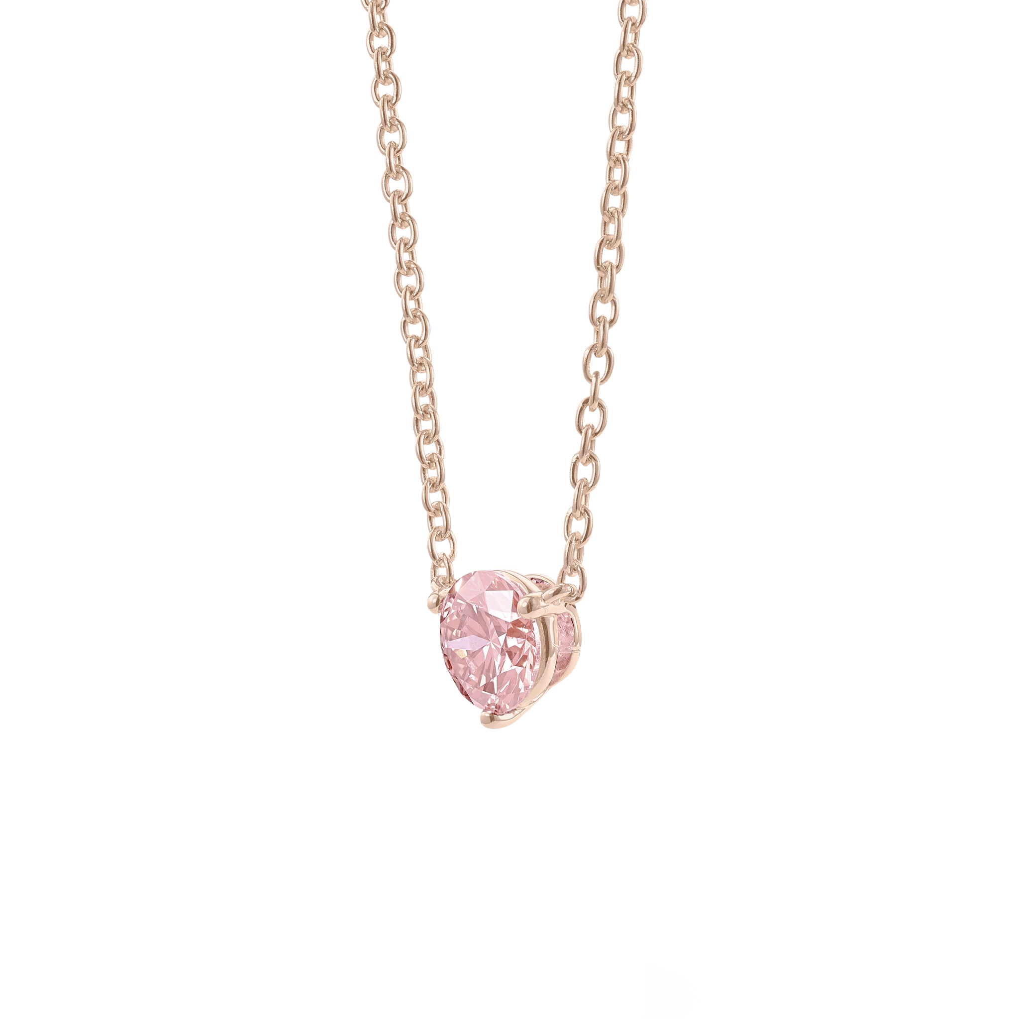 The Pink Round Brilliant Solitaire Pendant