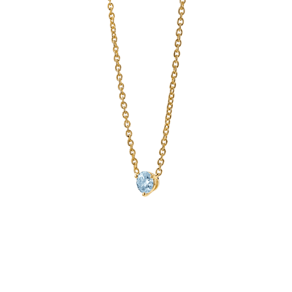 The Blue Round Brilliant Solitaire Pendant Necklaces Lightbox Jewelry 