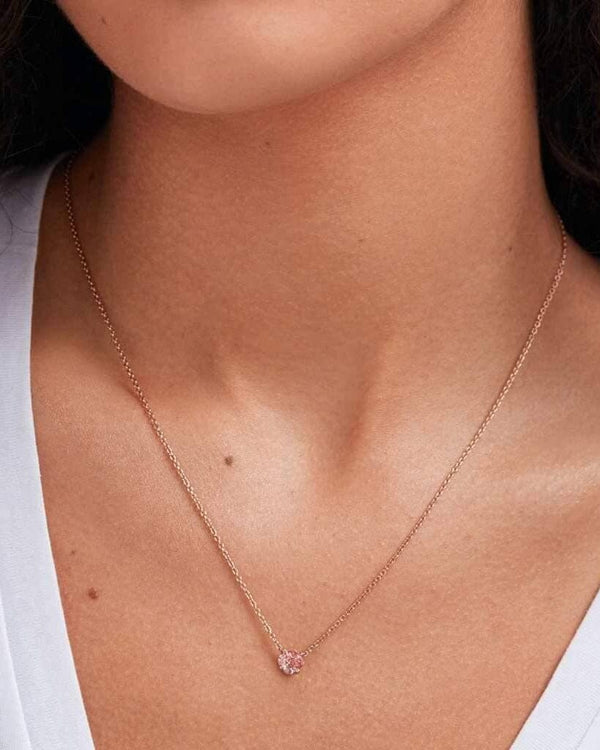 The Pink Cushion Solitaire Pendant Necklaces Lightbox Jewelry 