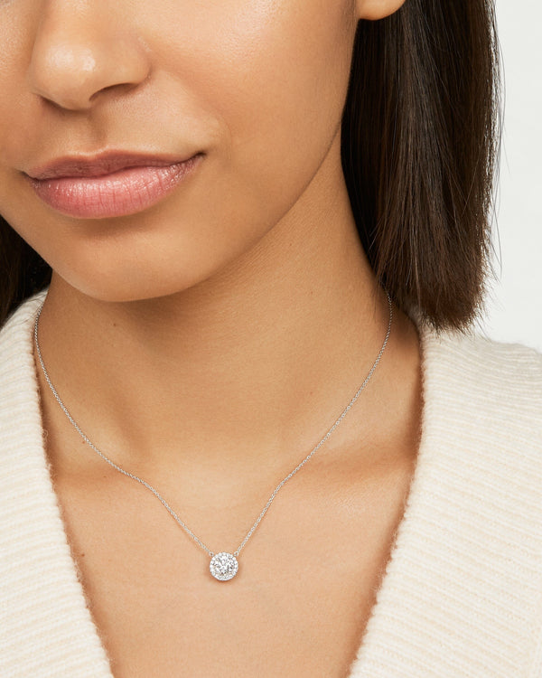 The Halo Pendant Necklaces Lightbox Jewelry 