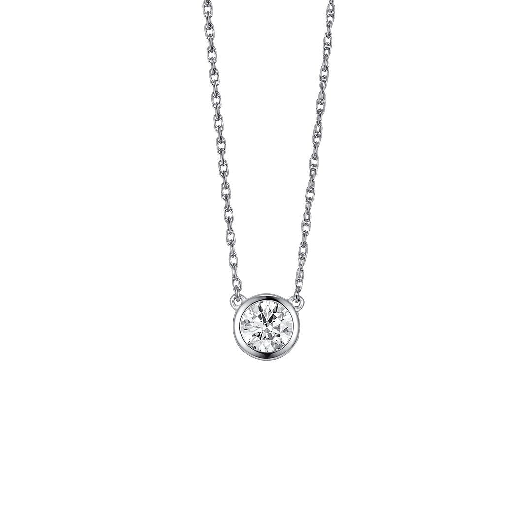 The Round Brilliant Solitaire Bezel Pendant