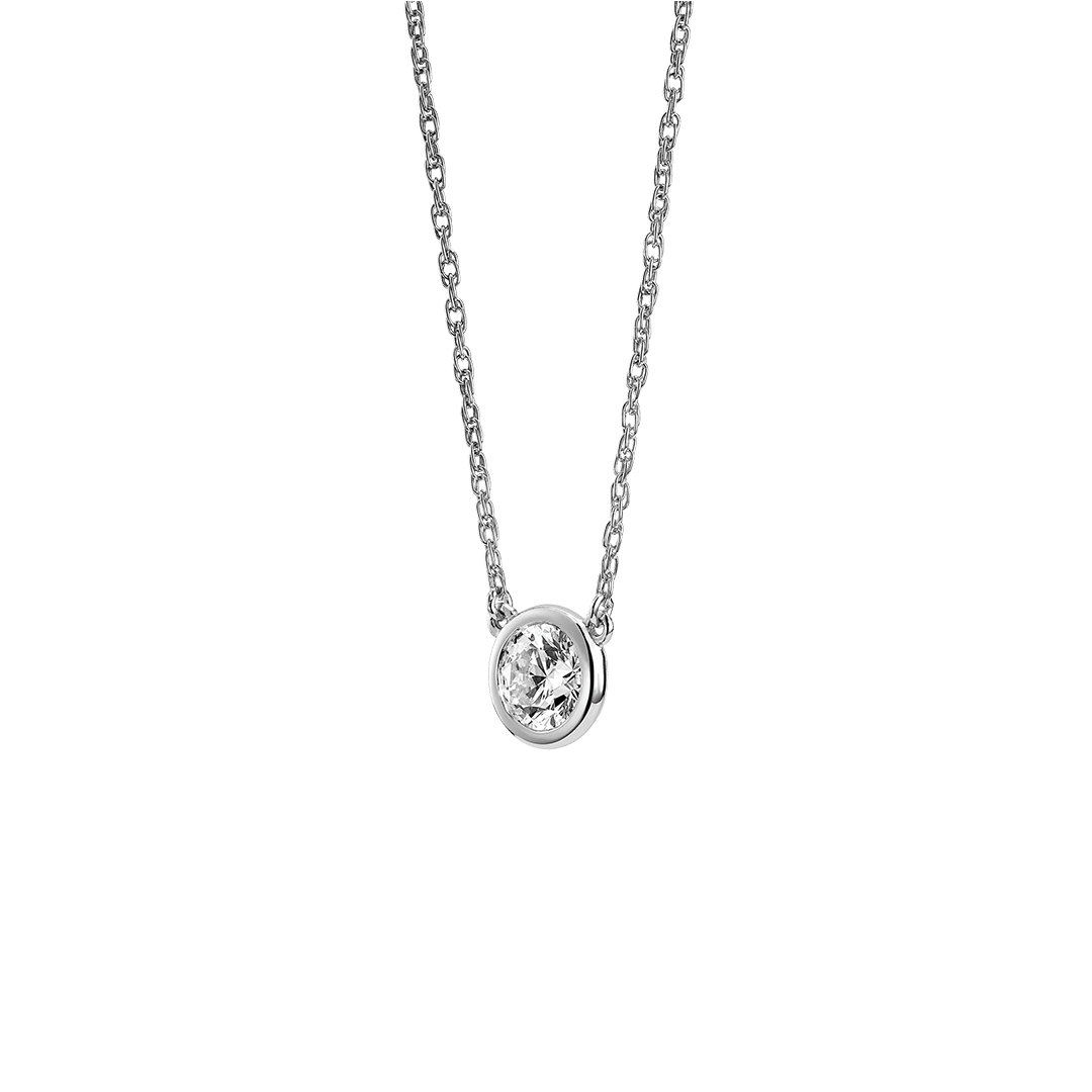 The Round Brilliant Solitaire Bezel Pendant