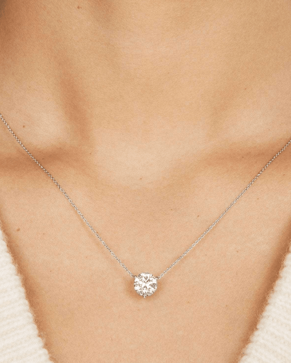 The Round Brilliant Solitaire Pendant Necklaces Lightbox Jewelry 