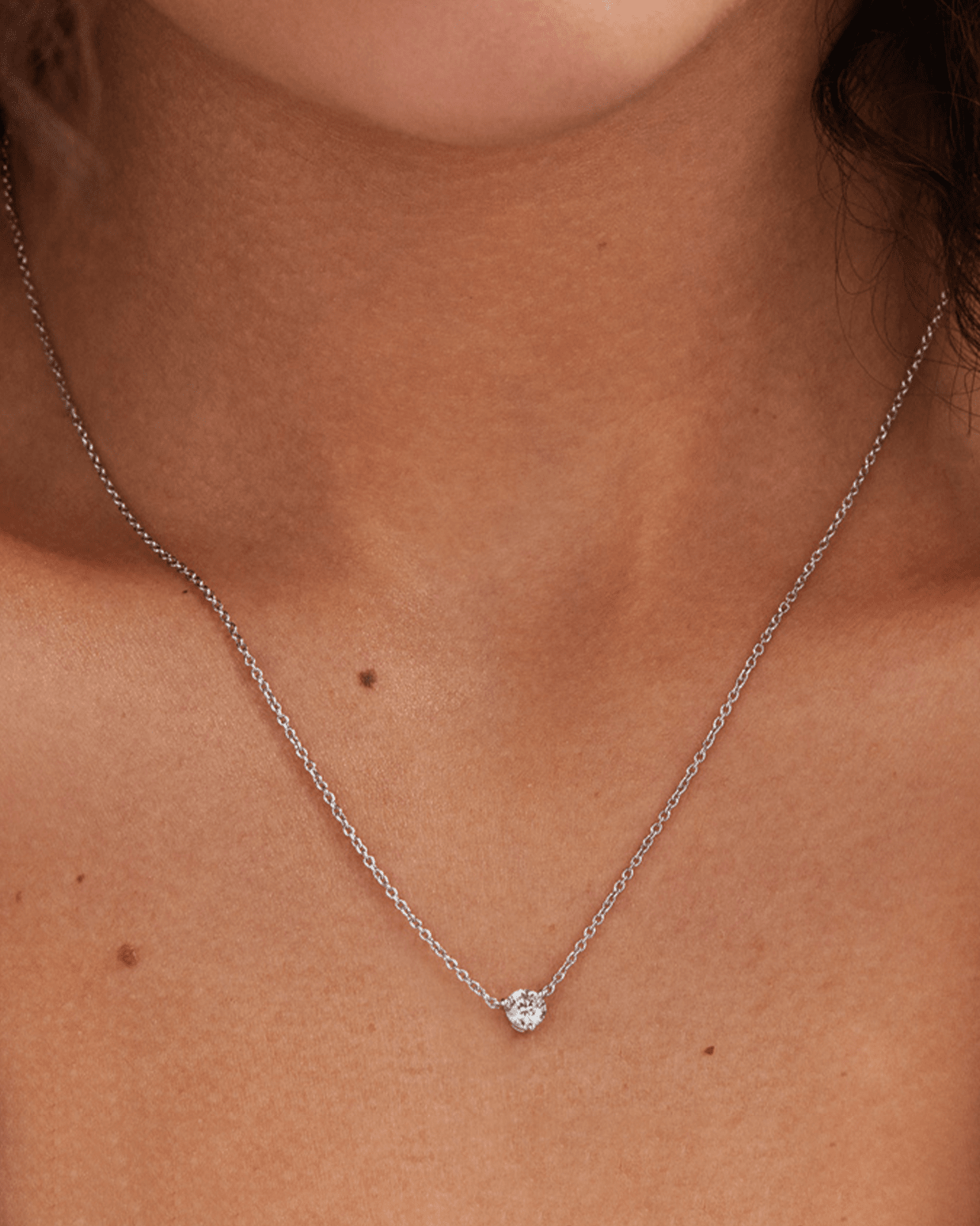 The Pink Mini Solitaire Pendant