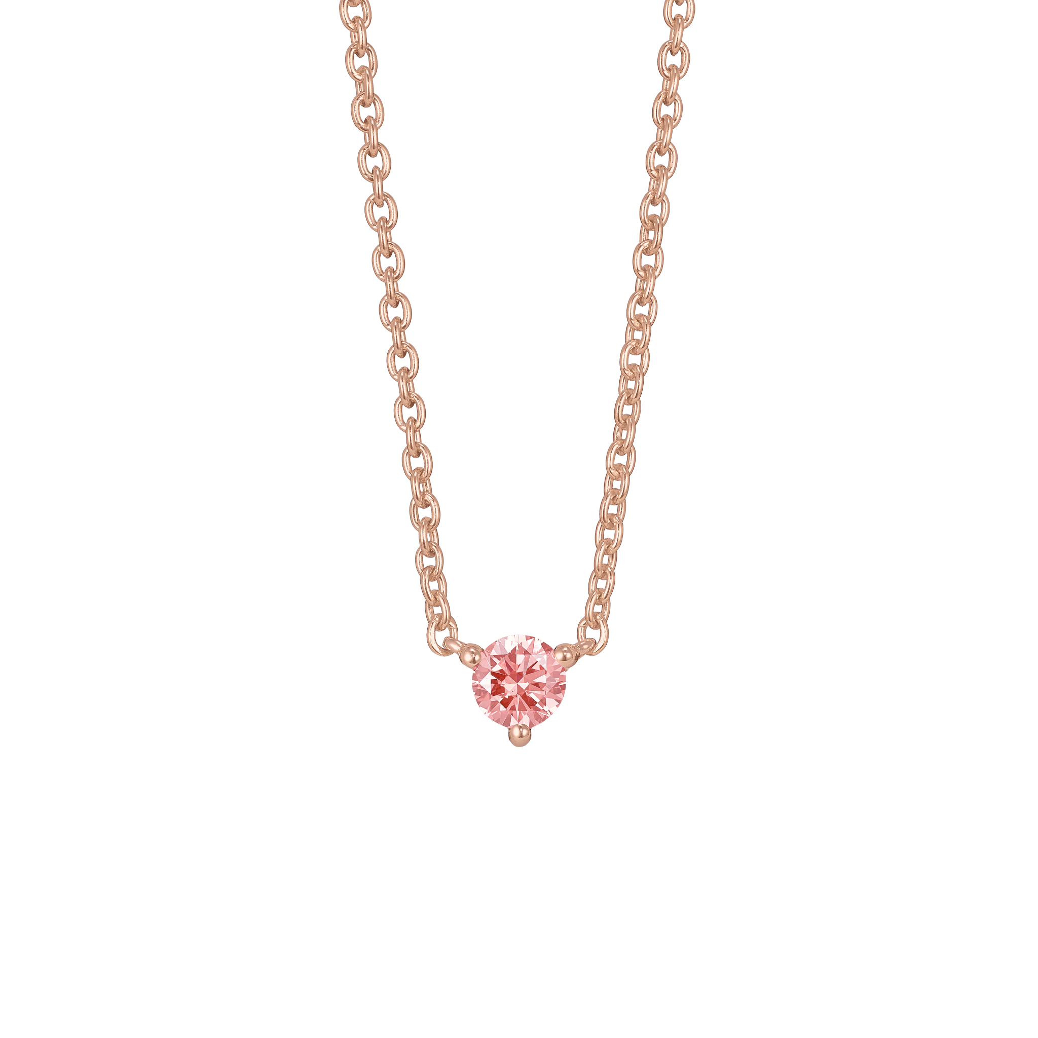 The Pink Mini Solitaire Pendant