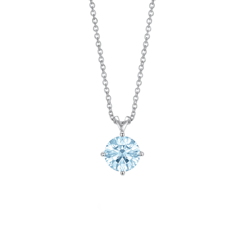 1ct. Solitaire Pendant in Blue | Lab-Grown Diamonds