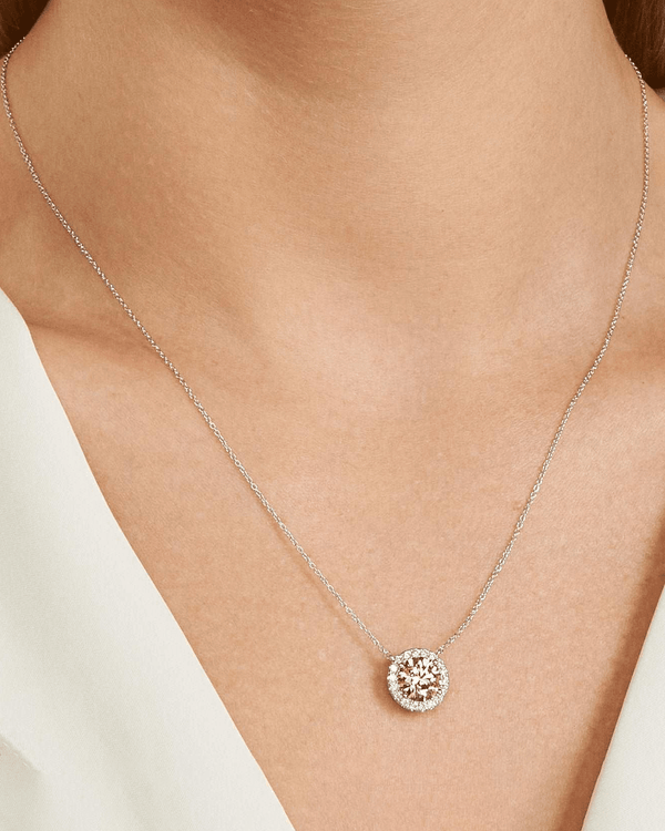 The Pink Halo Pendant Necklaces Lightbox Jewelry 