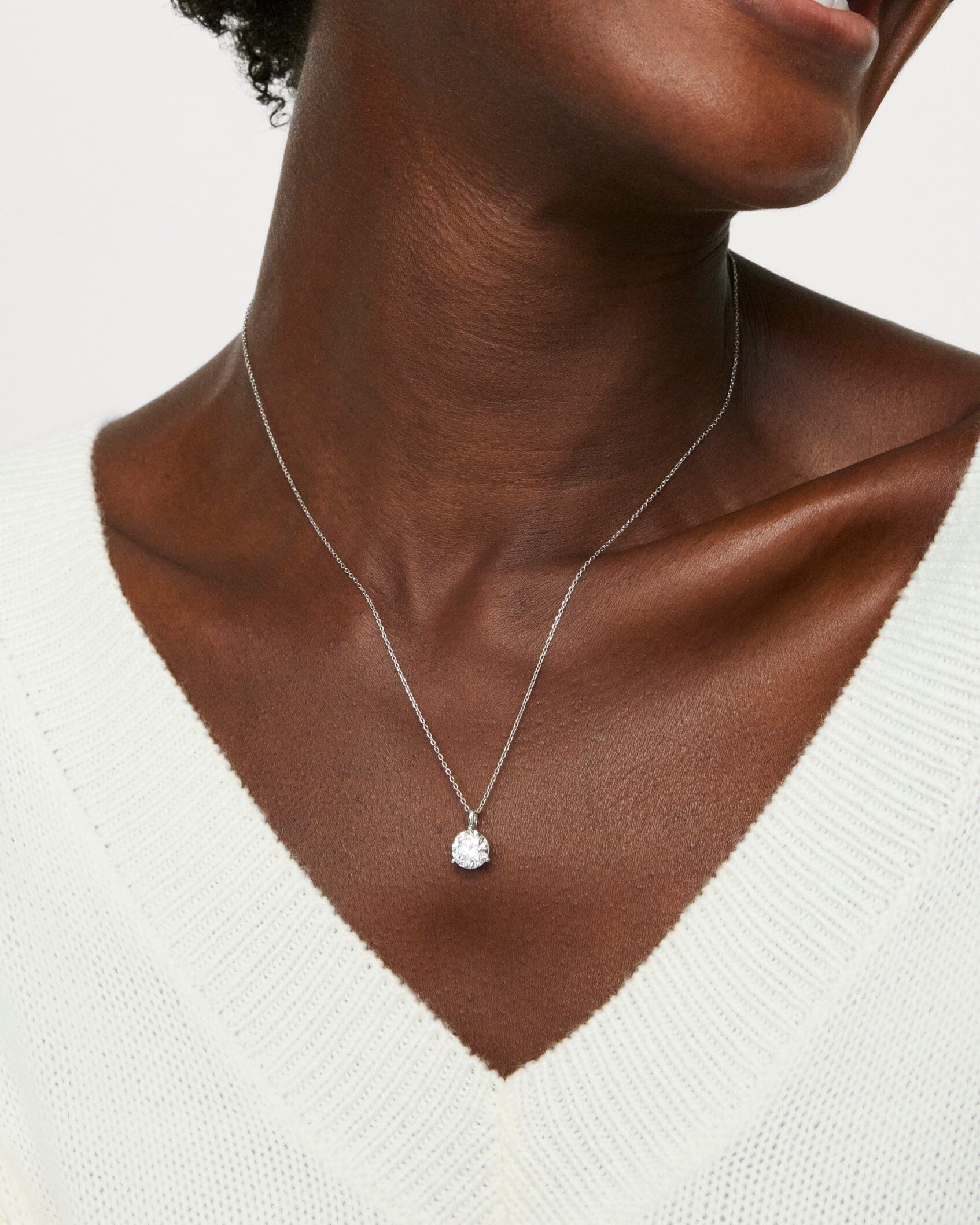 The Round Brilliant Solitaire Bale Pendant