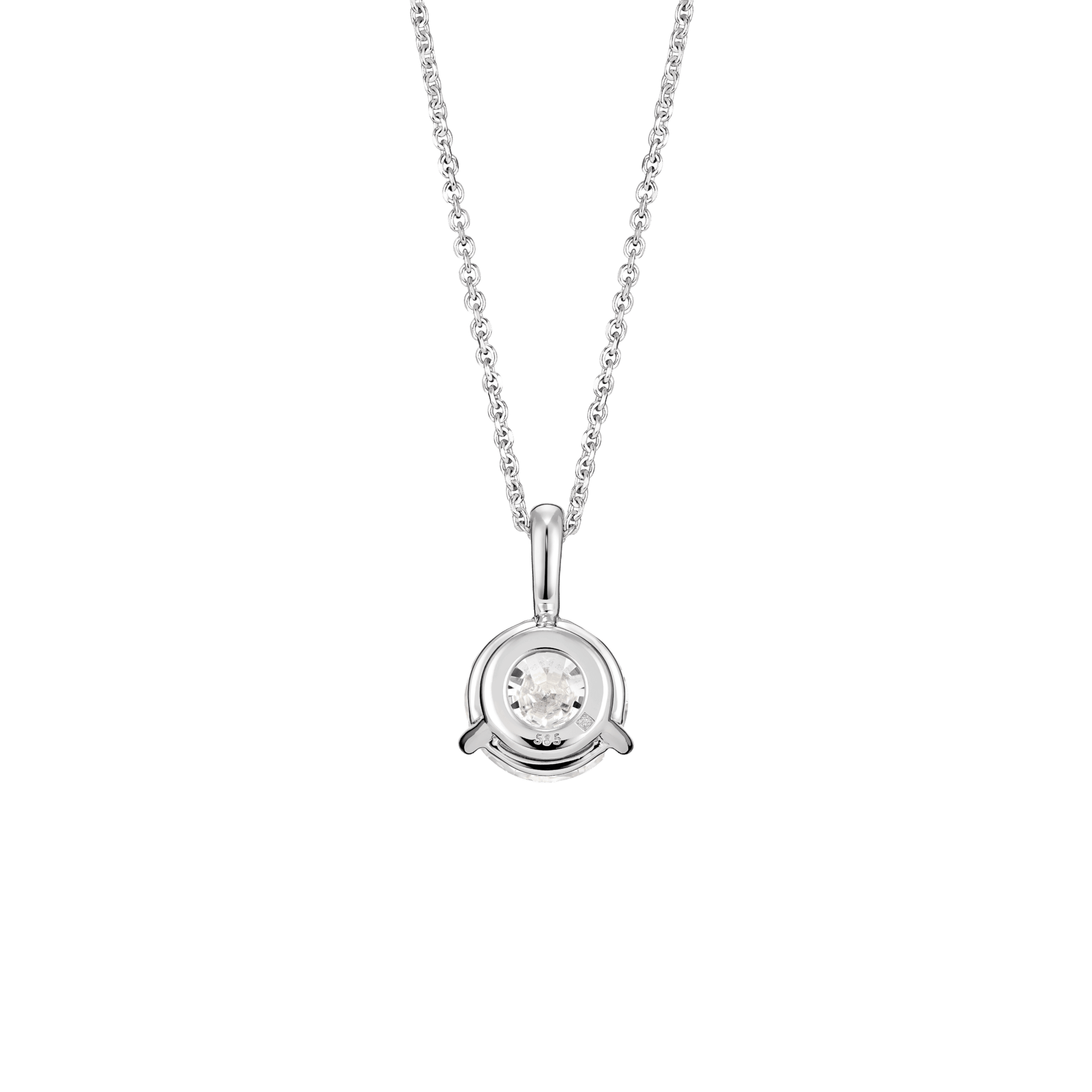 The Round Brilliant Solitaire Bale Pendant Necklaces Lightbox Jewelry 