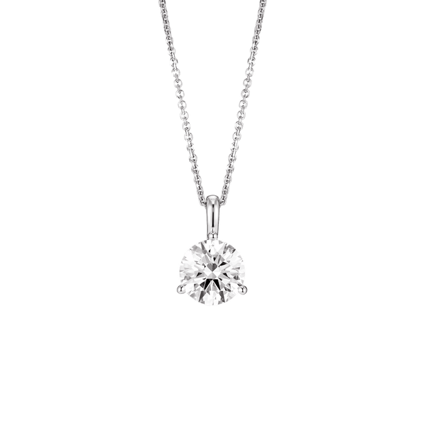 The Round Brilliant Solitaire Bale Pendant Necklaces Lightbox Jewelry 