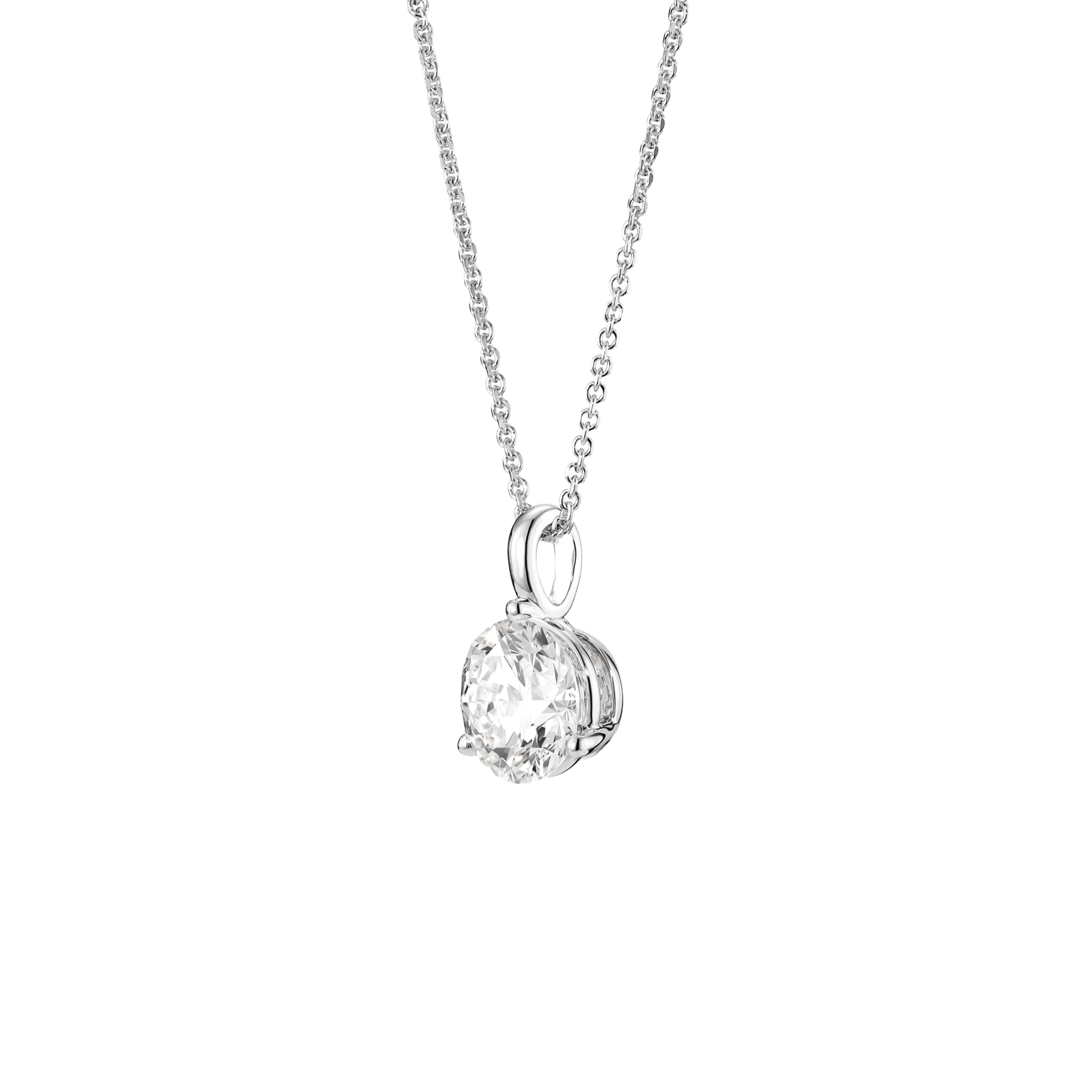 The Round Brilliant Solitaire Bale Pendant Necklaces Lightbox Jewelry 