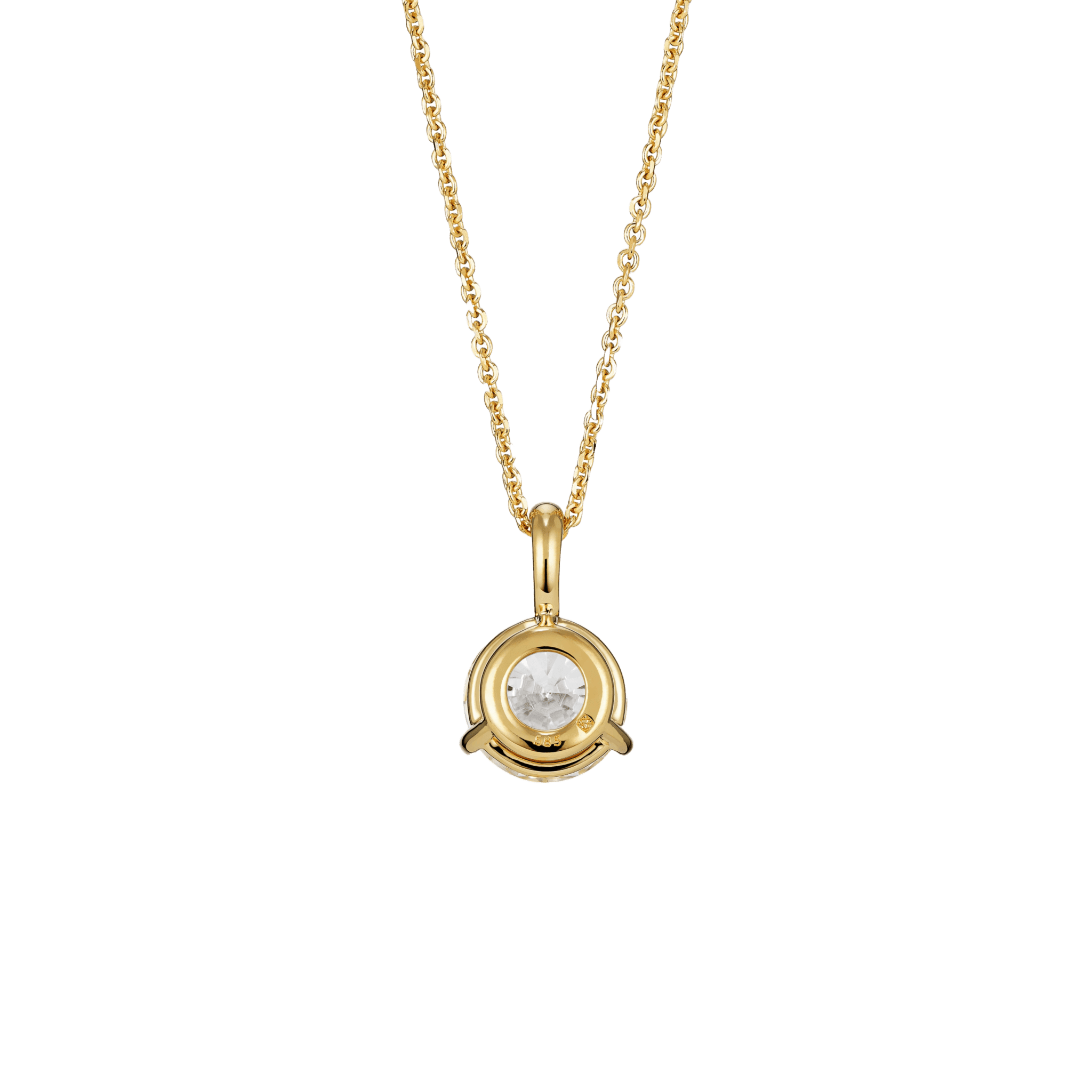 The Round Brilliant Solitaire Bale Pendant Necklaces Lightbox Jewelry 