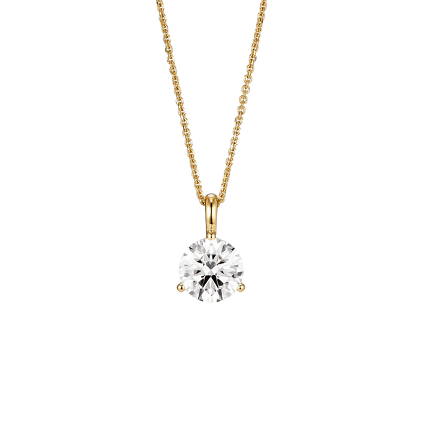 The Round Brilliant Solitaire Bale Pendant Necklaces Lightbox Jewelry 