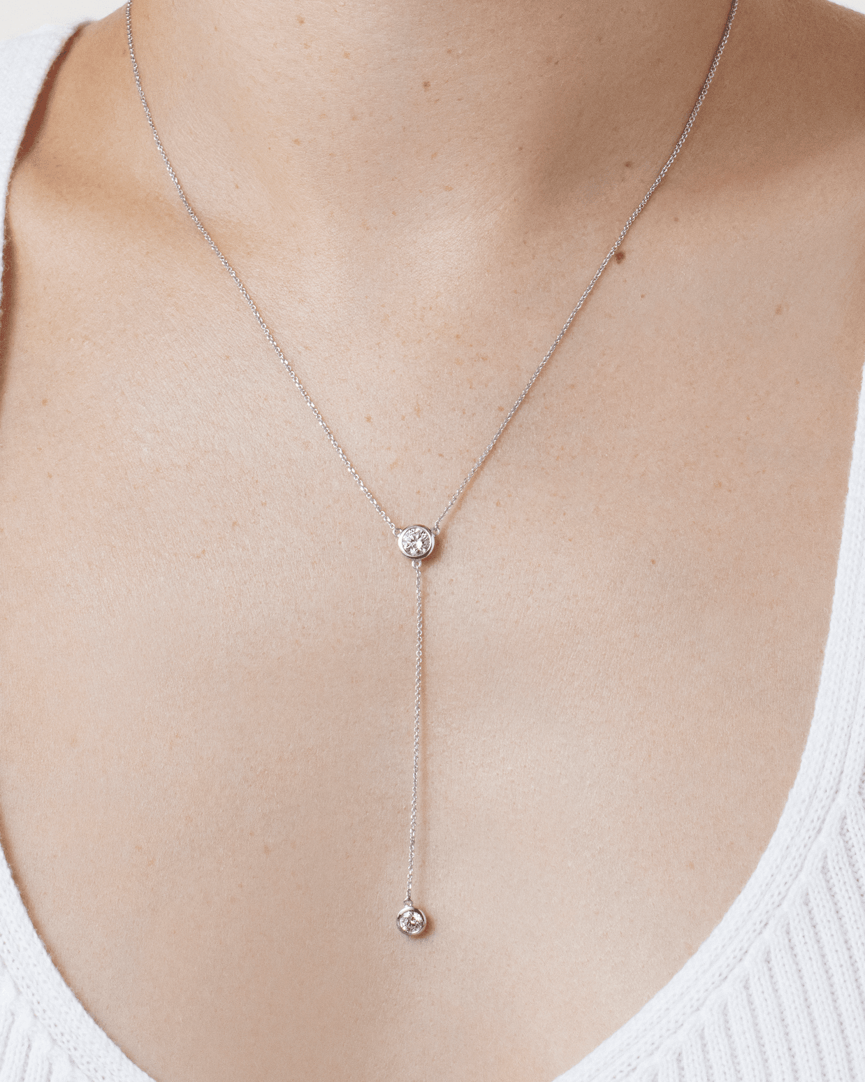 The Bezel Lariat Pendant Necklaces Lightbox Jewelry 