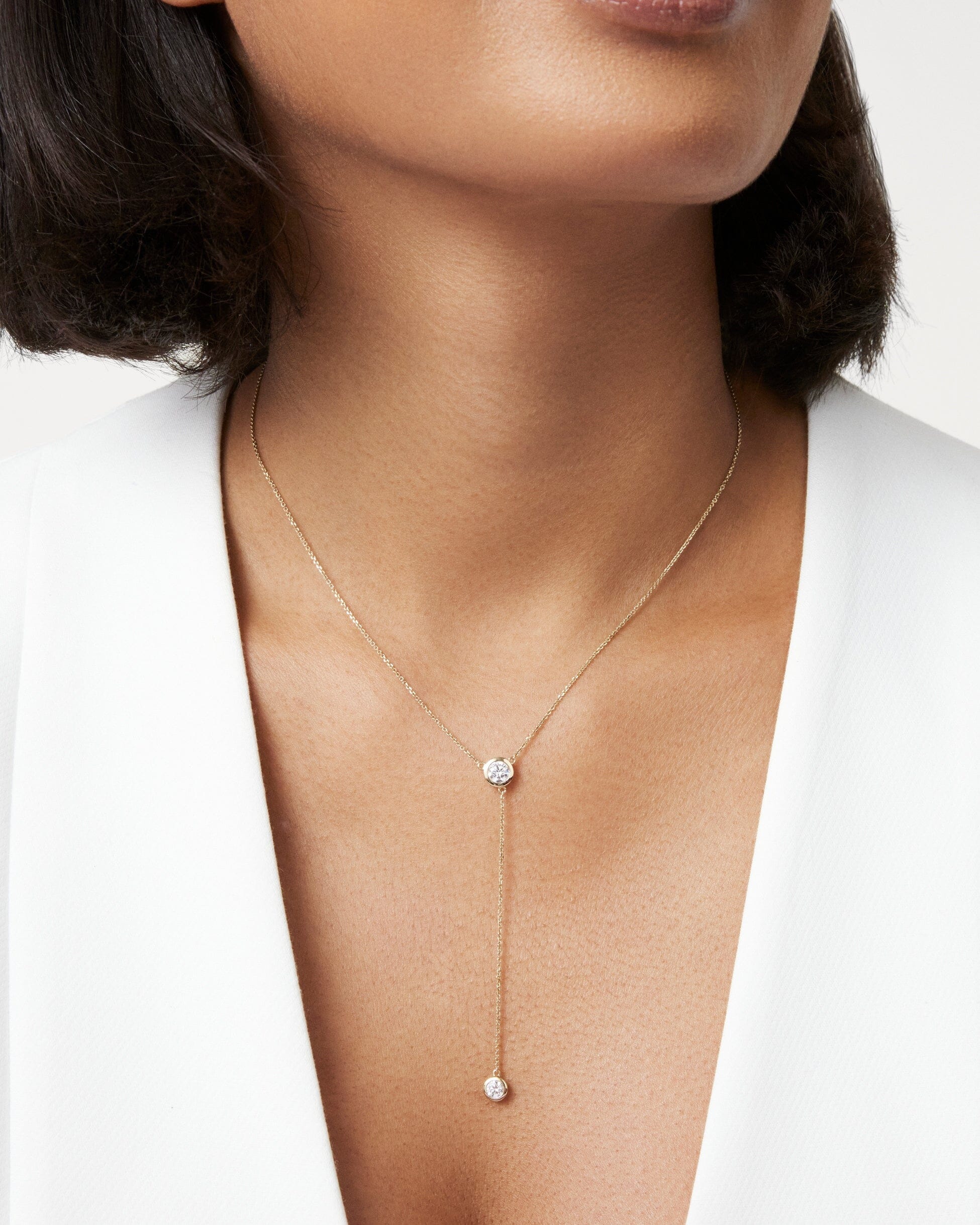 The Bezel Lariat Pendant