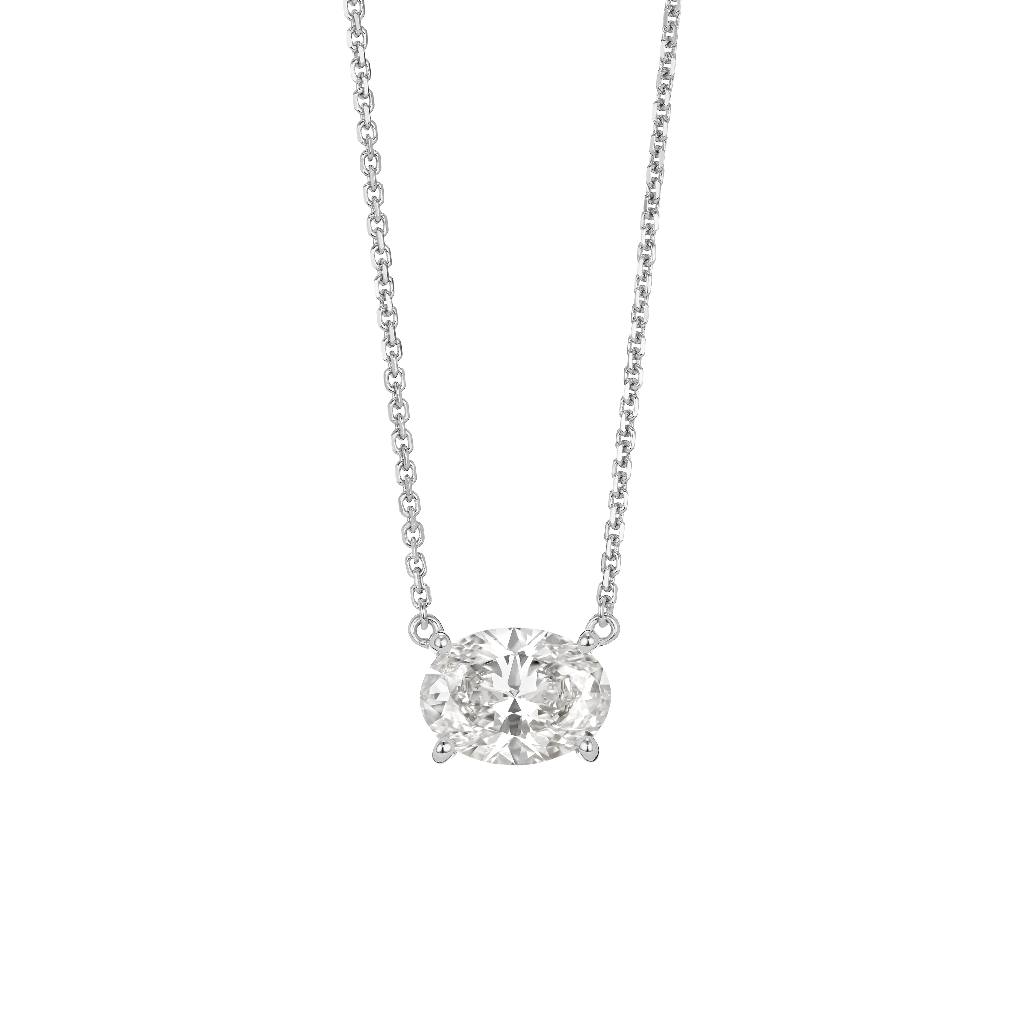 The Oval Solitaire Pendant