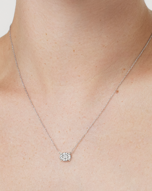 The Oval Solitaire Pendant