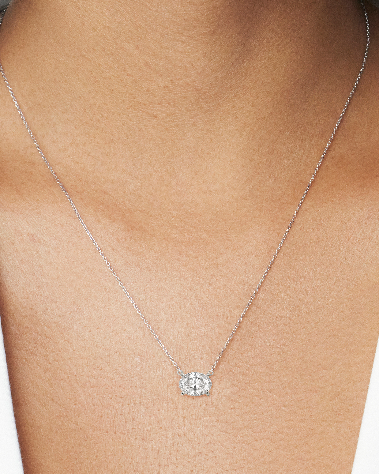 The Oval Solitaire Pendant