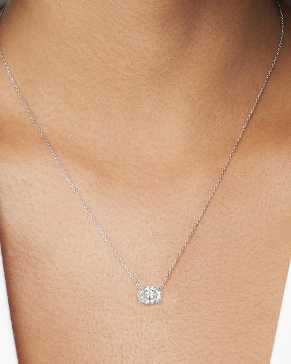 The Oval Solitaire Pendant