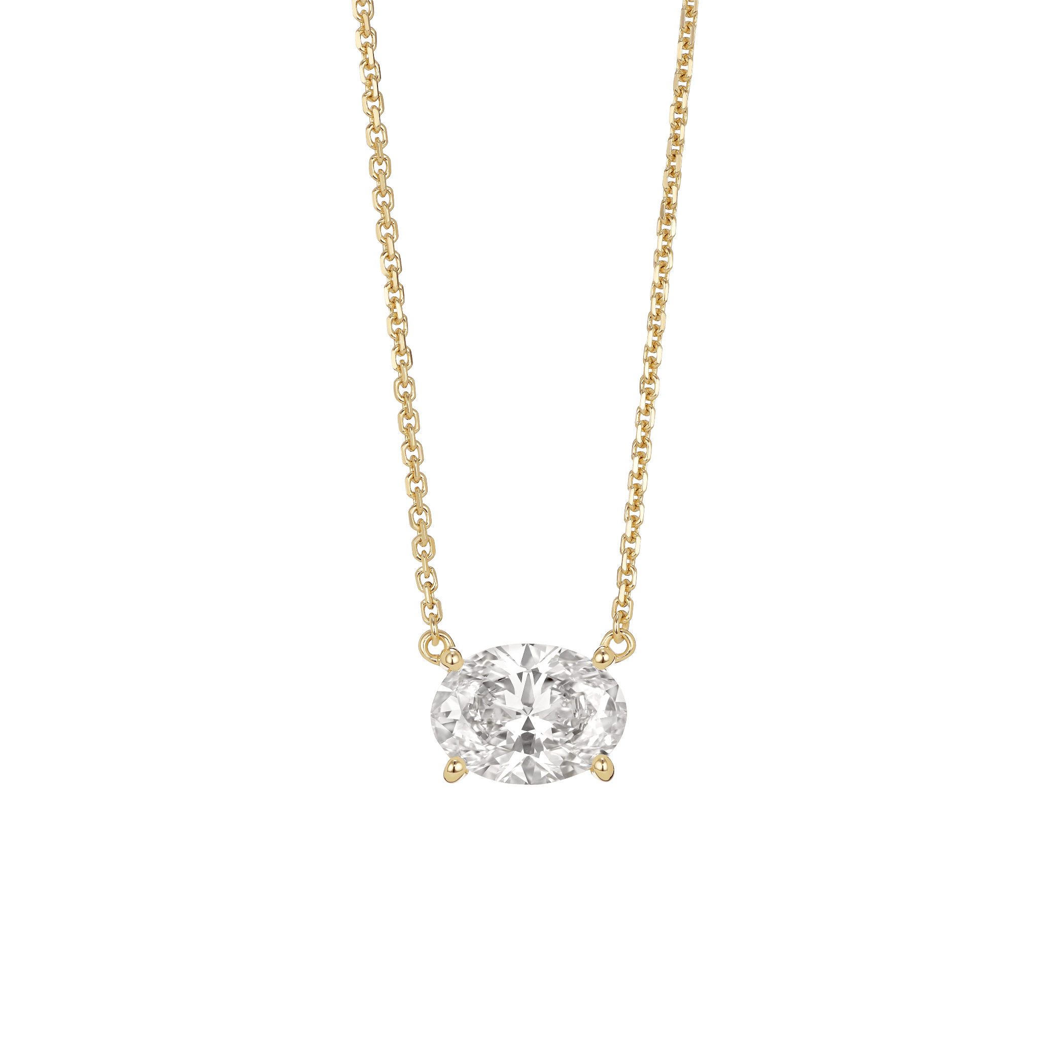 The Oval Solitaire Pendant