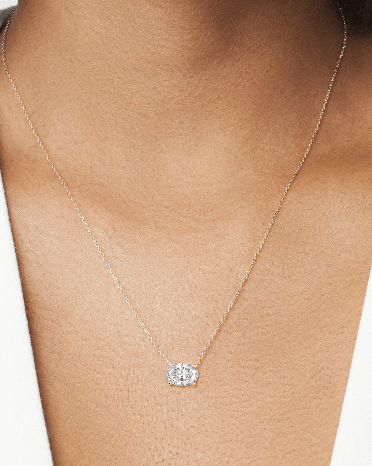 The Oval Solitaire Pendant