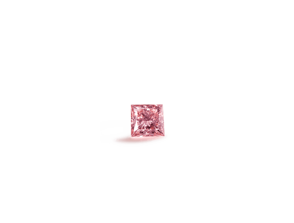 Pink Princess Cut Lab-Grown Diamond Loose Stone Lightbox Jewelry 