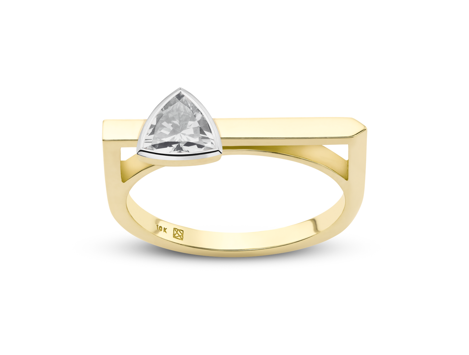 Lab-Grown Diamond ⅜ct. Mini Trillion Linear Ring | White
